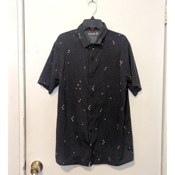 Roark Bless Up Performance Shirt Mens S Gray Huckberry Quick Dry Perforated EUC - Picture 1 of 7